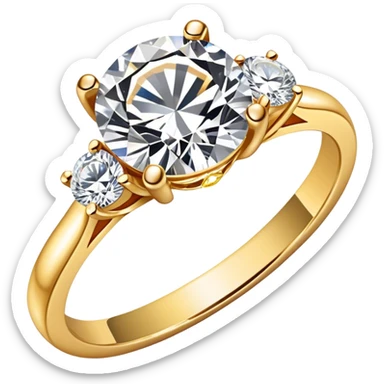 Create a bright and detailed icon representing jewelry art and the craft of making jewelry. The design should feature elements like a sparkling diamond, a gold ring, a jeweler’s tools (such as pliers and a workbench), and some delicate detailing that conveys craftsmanship and luxury. The icon should be clean, vibrant, and visually striking, with a balance of sophistication and creativity. sticker