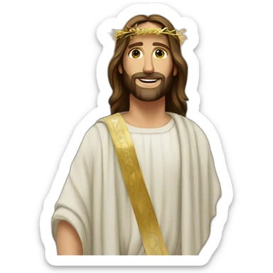 Jesus with a people sash sticker