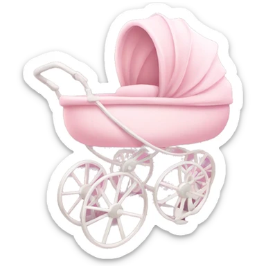 Light pink fancy baby stroller sticker
