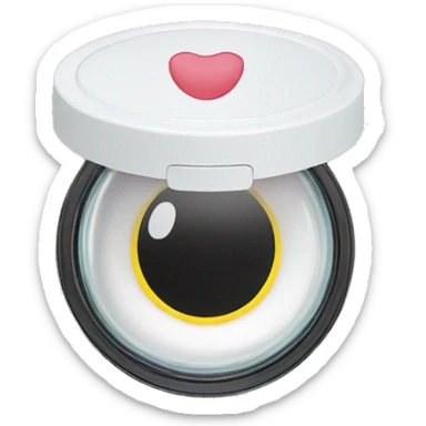 dual compartment screw-top prescription contact lens case sticker