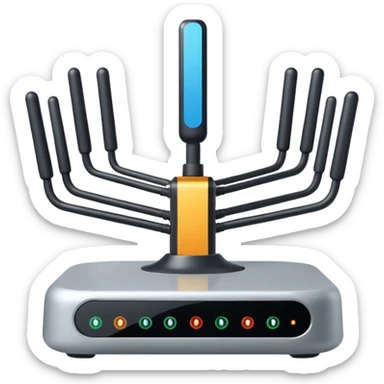 Can you create a picture for an AI LLM model router showing it as a hub connecting different LLMs? Make it abstract. Can you make it look more professional?
 sticker