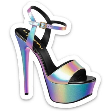  Iridescent womens pleaser usa brand sandals sticker