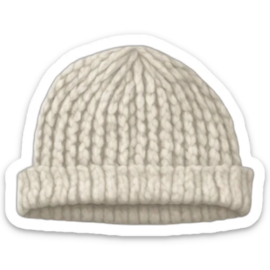 white knitted wool cap piece of clothing sticker