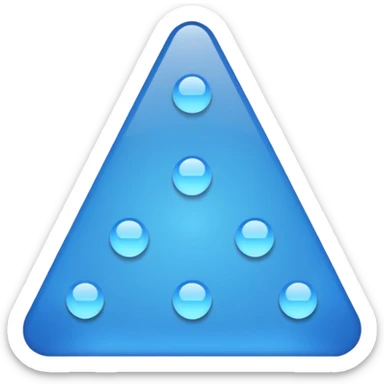 iOS style emoji, minimal summoning symbol, three dots triangle sticker