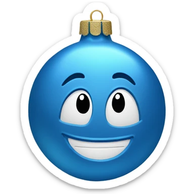 blue ornament with the name jake on it in cursive  sticker