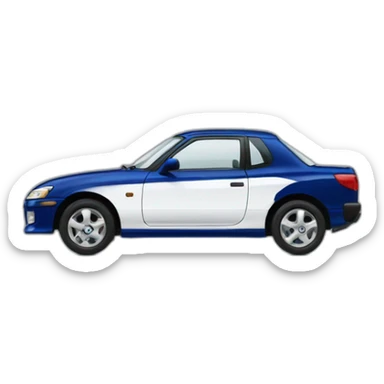 daihatsu dark blue atrai and white saluki sticker
