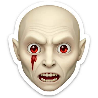 EVIL UNDEAD VAMPIRE A villainous undead vampire, with a horrifying raspy voice, and a slight Transylvanian accent. sticker