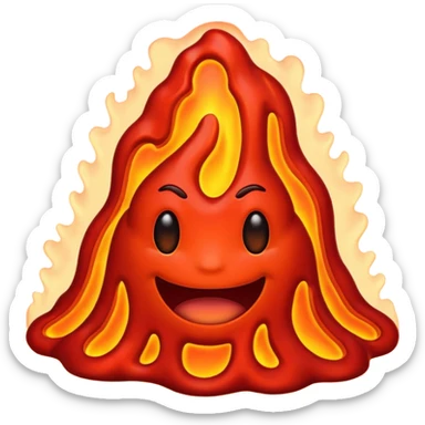create an emoji of a little lava flow sticker