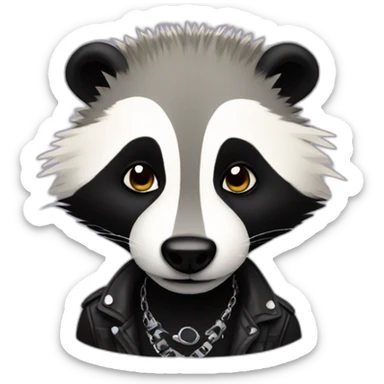 punk-rock badger sticker
