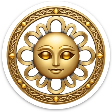 symbol of divine synergy between earth God, sun God, sea God and Death God sticker