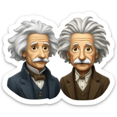 Einstein and Leonardo DaVinci sticker