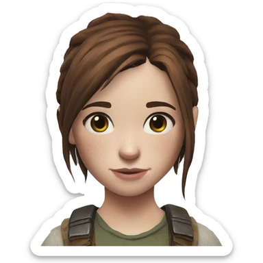 Ellie the last of us Little bit dezoom sticker