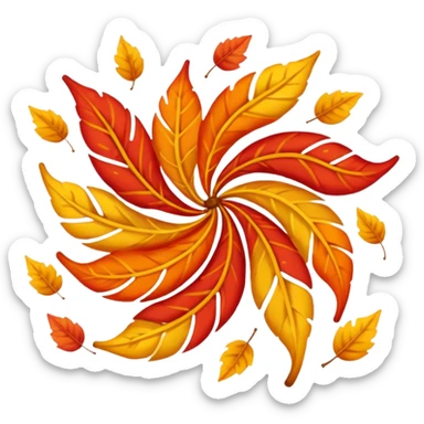 Wind Blowing Leaves sticker