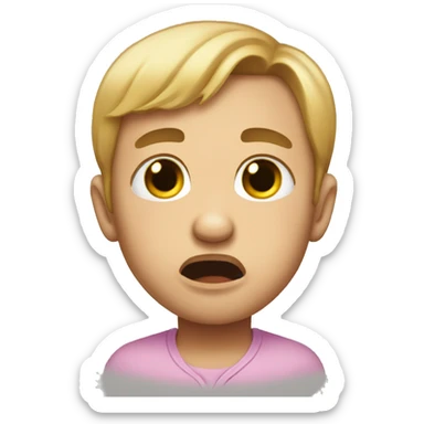 Grown man dressed up like a baby crying sticker