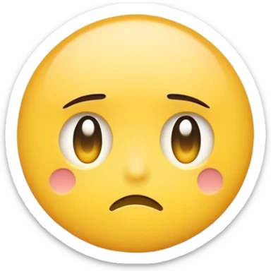 sad eyes emoji with with striaght face kinda but make it sad and little kawiii sticker