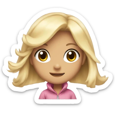 A cute pink Pokémon which looks like a blonde girl sticker