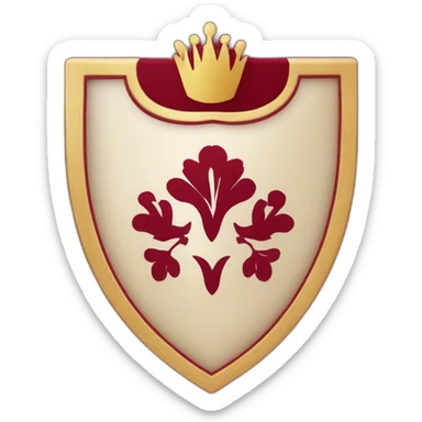 escudo de León encabritado con Fondo color granate mirando al lado izquierdo sticker