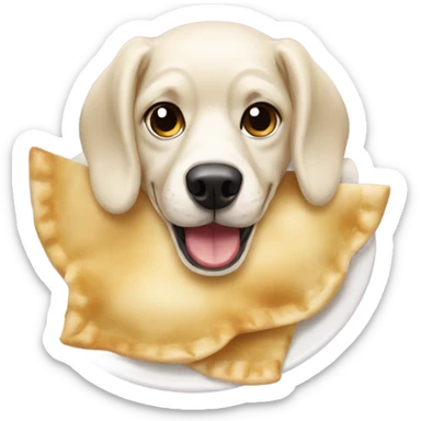 Polish dog eating pierogi sticker