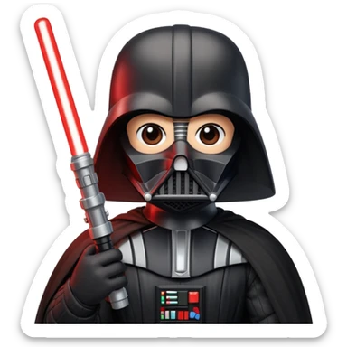 Darth Vader with red lightsaber sticker