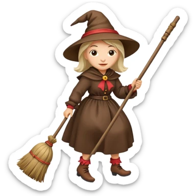 Befana sulla scopa sticker