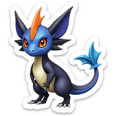 Shiny Cute Cool Salandit-Absol-Noibat-Noivern-Hybrid (Full body) sticker