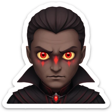Evil, shadowie Male lord with Red glowing eyes and  sticker