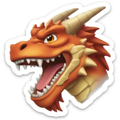 roaring dragon sticker