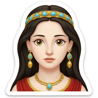 Ancient roman Women with Earrings sticker