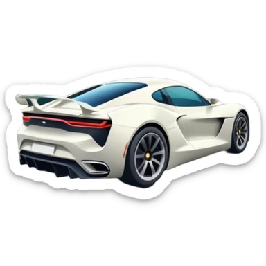 An icon showing a sleek car speeding down a winding road, inspired by Need for Speed. The design features dynamic motion lines, with a stunning, scenic background of mountains and forests. The car races past, creating a sense of thrill and speed. Transparent background. sticker