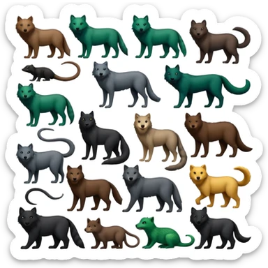 Fai emoji su ognuno di questo personaggi del libro della giungla: Akela, Bagheera, Baloo, Kaa, fratel Bigio, Raska, Rama, Ikki, Chill e Mang sticker