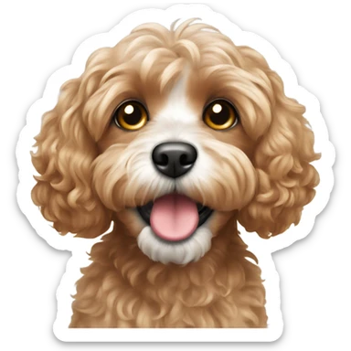 cute cavapoo listenning music sticker