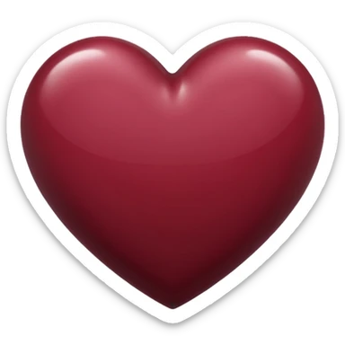 Maroon heart emoji sticker