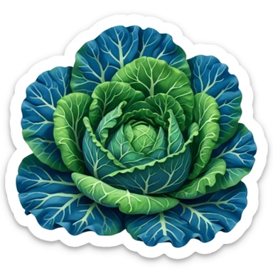 blue Savoy cabbage sticker