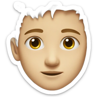 Boy with square pupils sticker