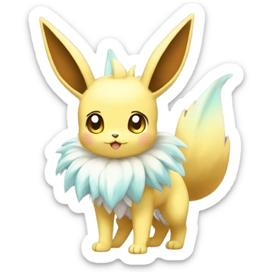 Shiny Kawaii Eeveelution-Cute-Pokémon-fusion full body sticker