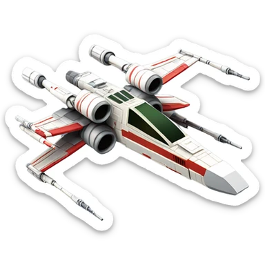 a star Wars Red Five T-65B X-wing starfighter sticker