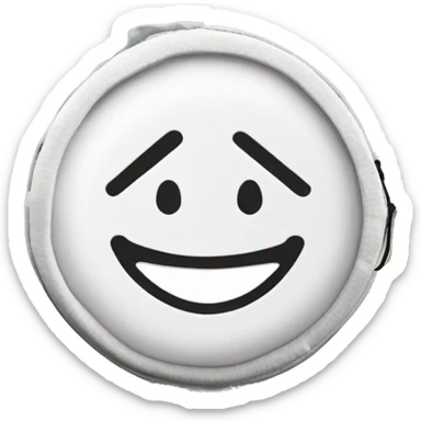 white snus pouch with a smile sticker