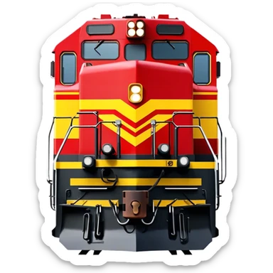 Diesel Locomotive - EMD SD70 (Model Year: 2021) (Iconic colour: Red and yellow) sticker