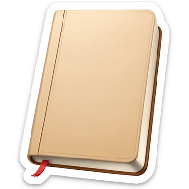 Aesthetic bege book sticker