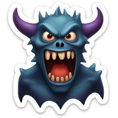 A scary devilish monster sticker