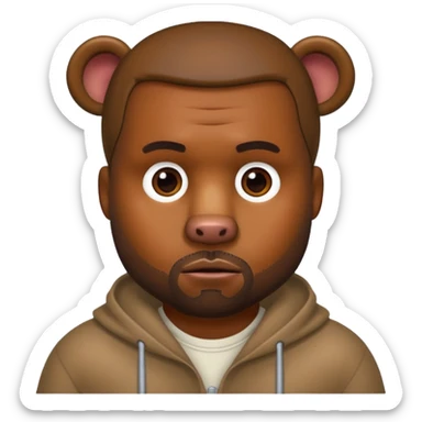 kanye west bear man sticker