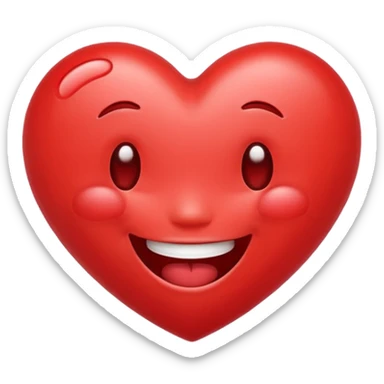 Heart emoji laughing  with tears sticker