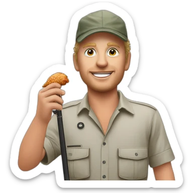 Gazza’s trip to the Gaza Strip fishing rod fried chicken sticker