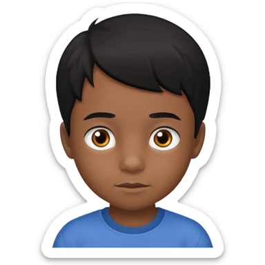 7 yaş siyah göz siyah saç erkek çocuk sticker