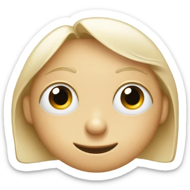 Face blinking innocently sticker