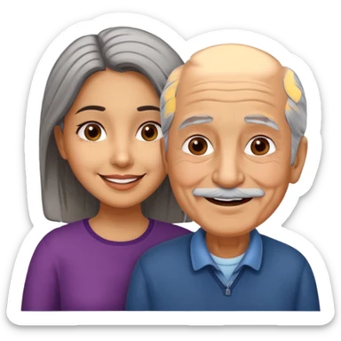 Latina with an old man together sticker