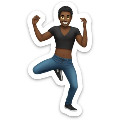 male trance dancer sticker