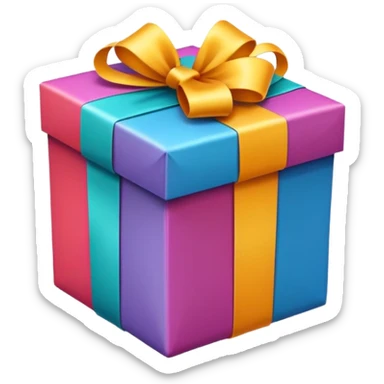 gift box with ribbon sticker