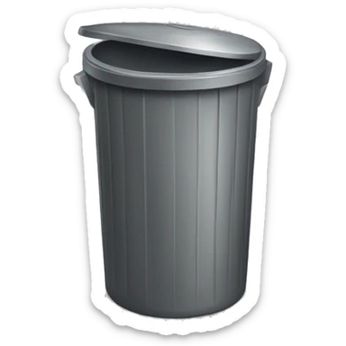 trash can overflow. close the lid sticker