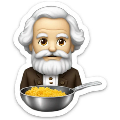 karl marx cooks food sticker